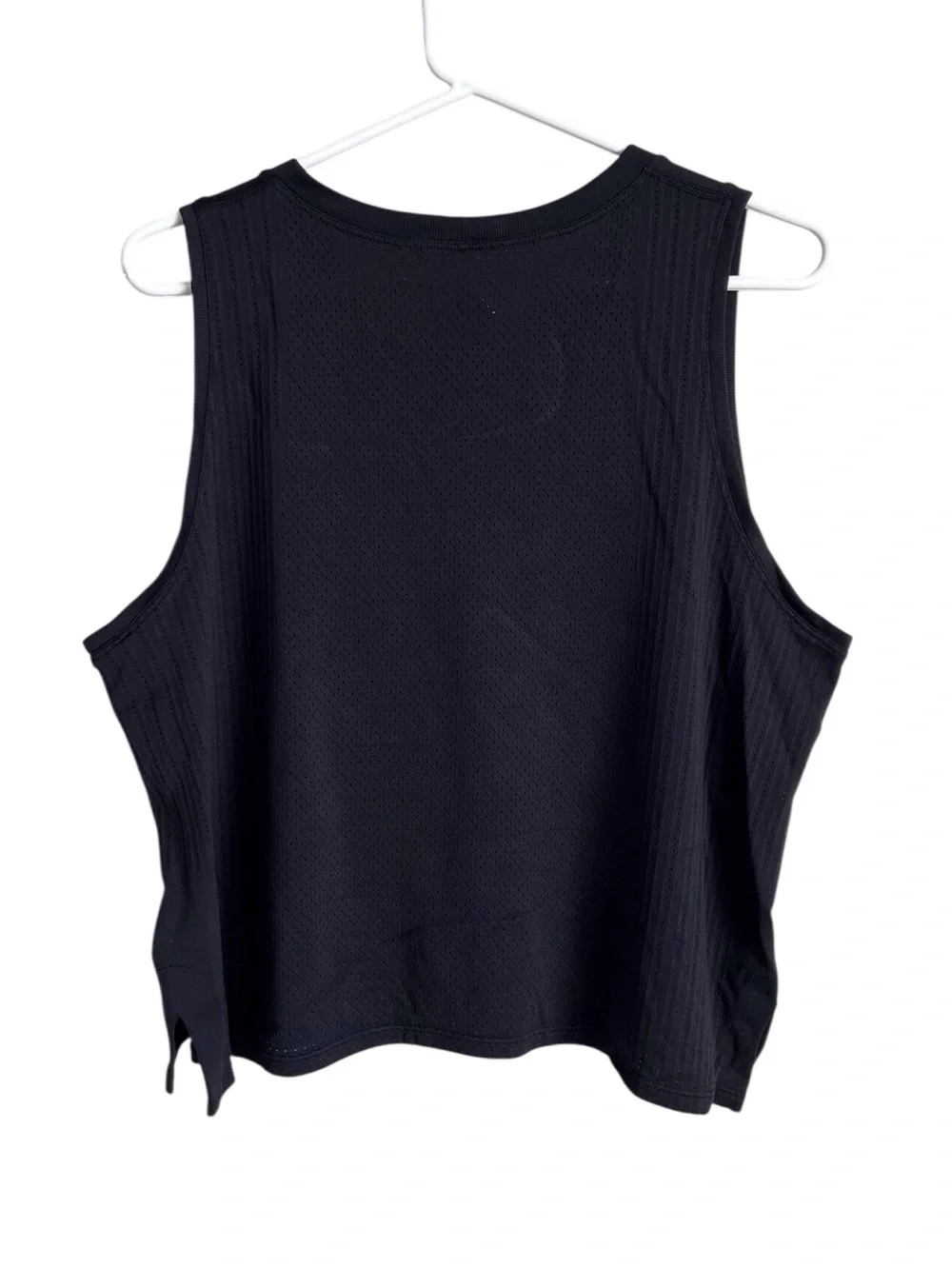 Lululemon Black Train To Be Tank Top Crop Mesh Neutral Workout Running Gym Sz 12 - Picture 3 of 8